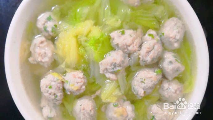 白菜丸子汤的做法