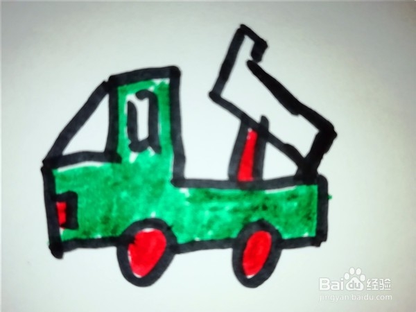 怎么样用简笔画画卡通卡车