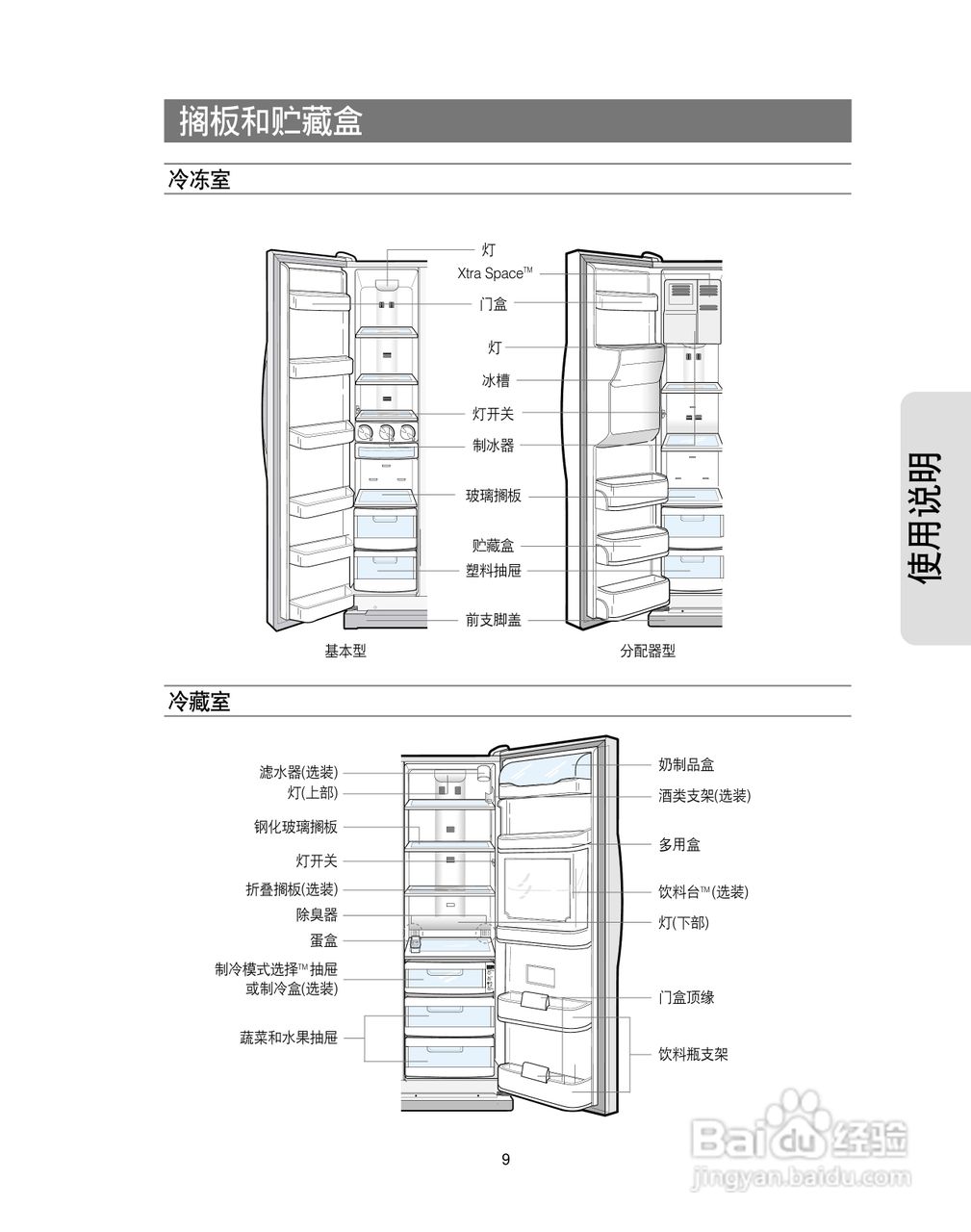 三星RS24KLDW电冰箱使用说明书:[1]