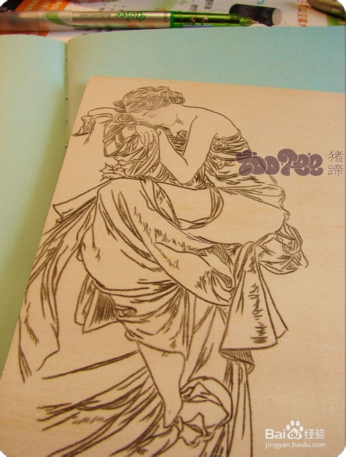 如何在木板上绘画,手绘木卡片的制作过程