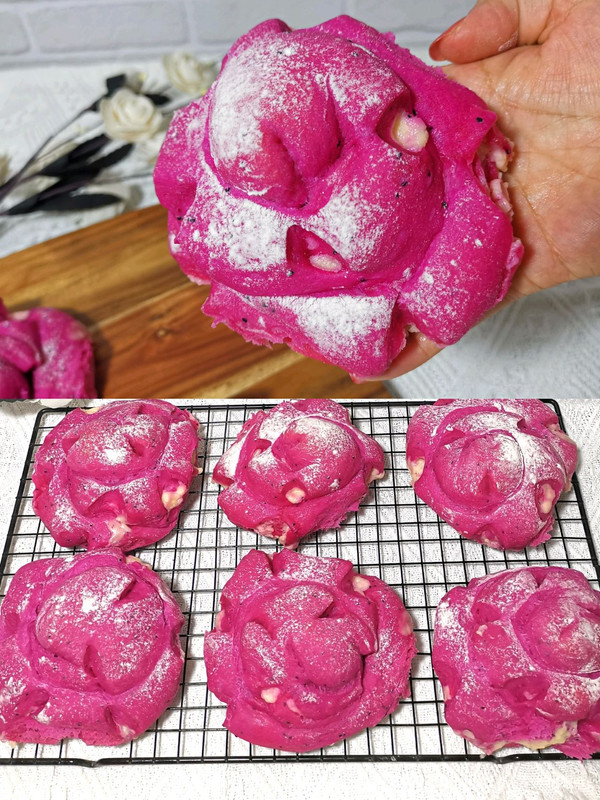 天然火龙果乳酪包