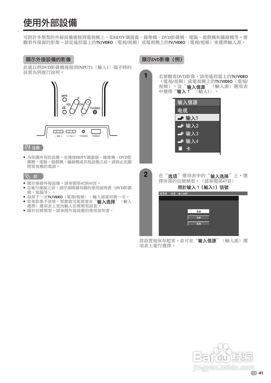 声宝LC-26GA4H型液晶电视机说明书:[5]