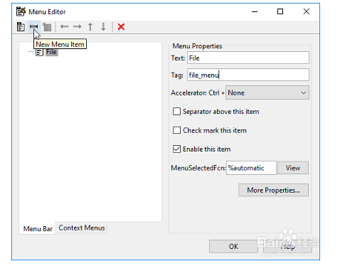 为指南应用程序创建菜单