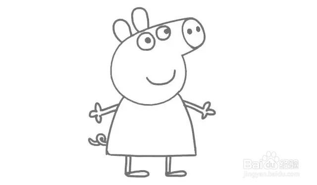 简笔画小猪佩奇方法