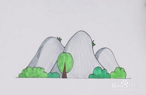 大山怎么画好看又简单