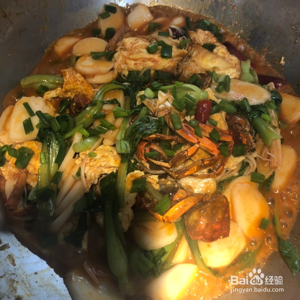 香香脆脆的六月黄大闸蟹辣炒年糕