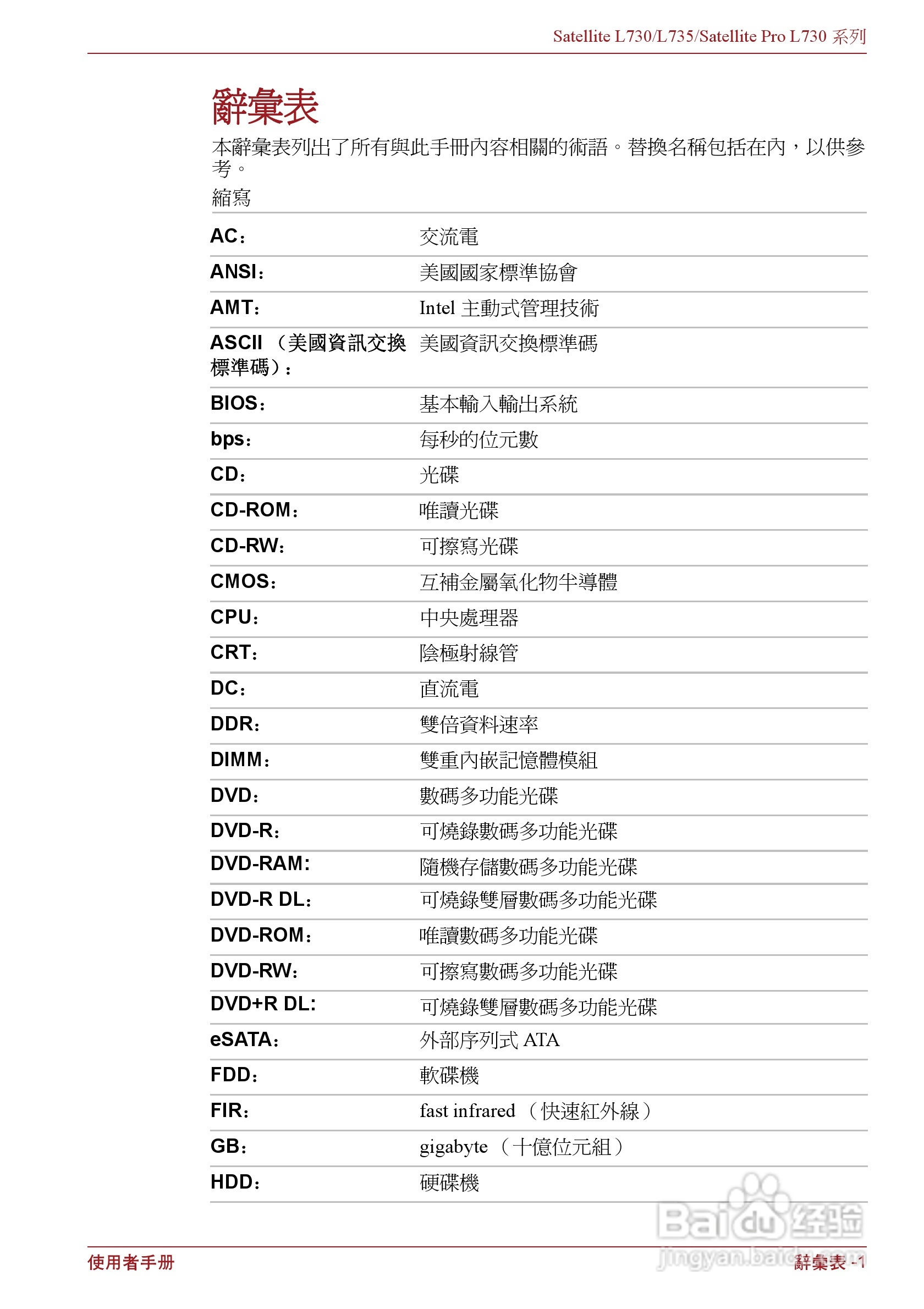 东芝Satellite L735笔记本电脑使用说明书:[14]