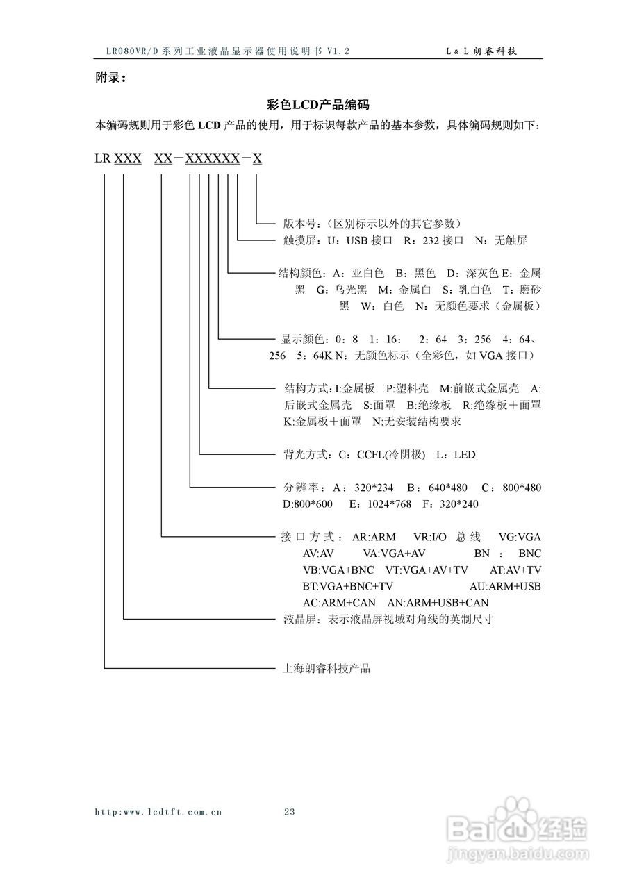 朗睿LR080VR/D系列彩色液晶显示器使用说明书:[3]