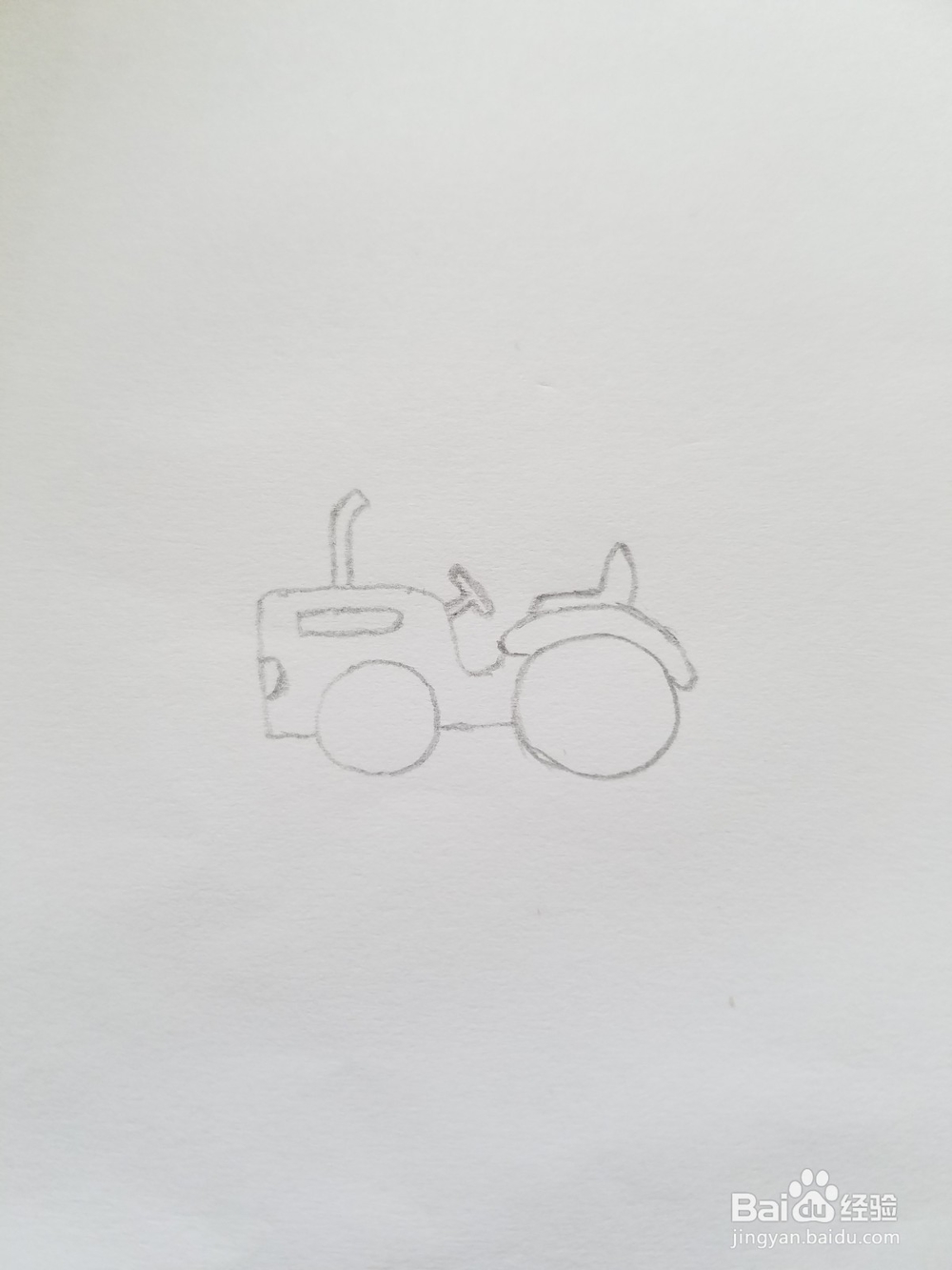 简笔画：拖拉机的画法