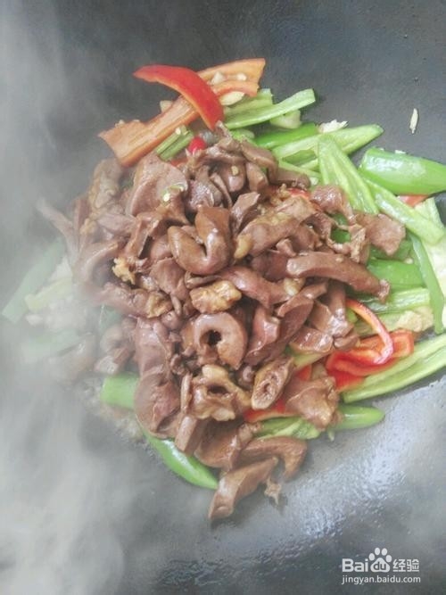 椒香辣炒猪心的做法