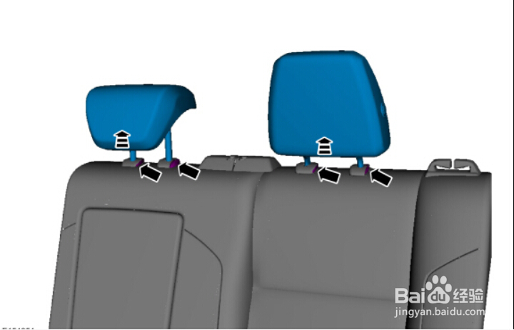 锐界第二排座椅头枕拆卸方法