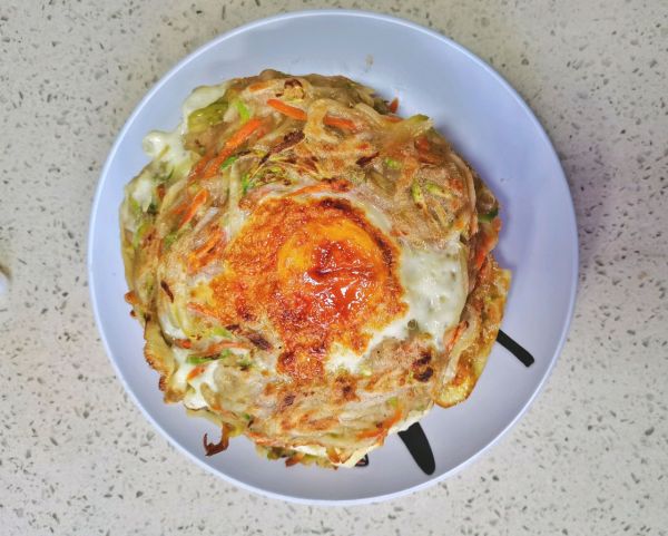 蔬菜土豆丝鸡蛋煎饼