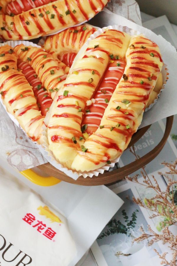 香葱脆皮肠面包