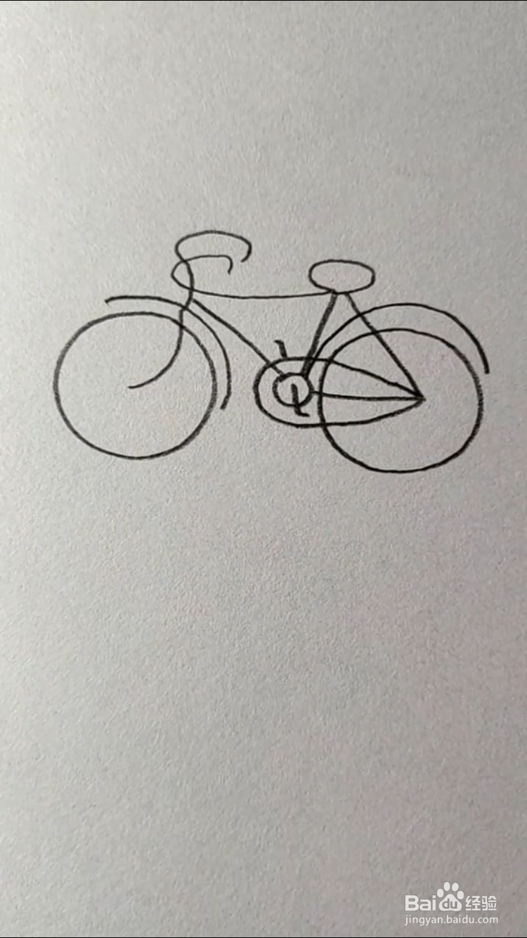 山地自行车的简笔画如何画？