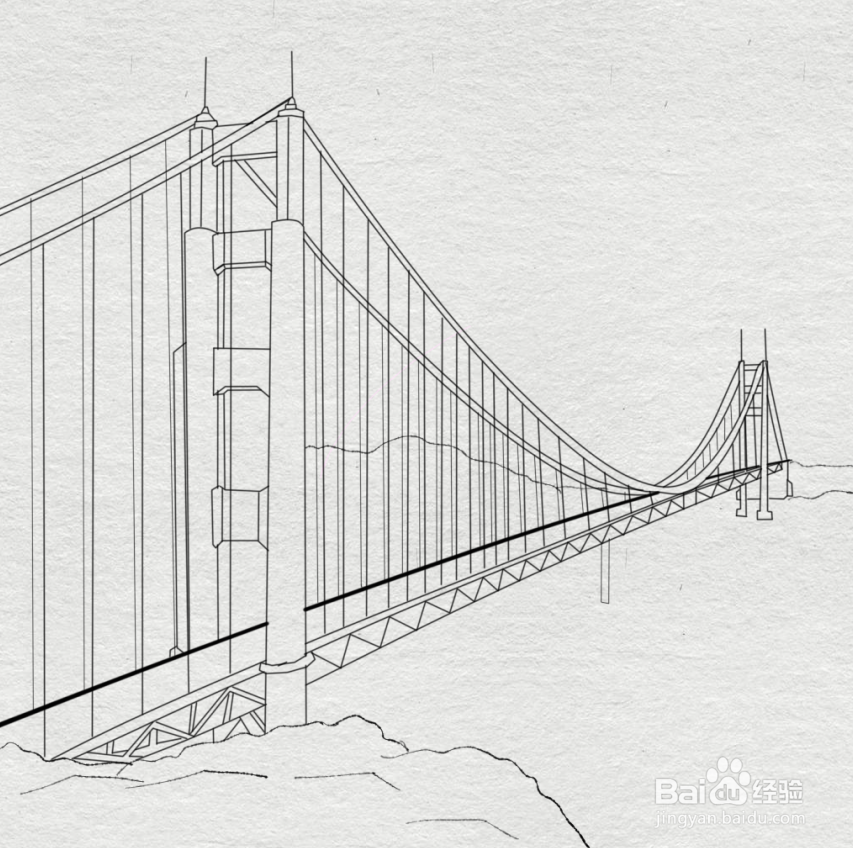 画普通的大桥怎么画图片