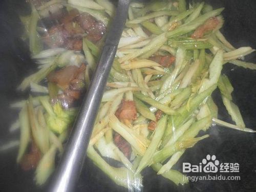 ​腊肉炒芹菜的做法