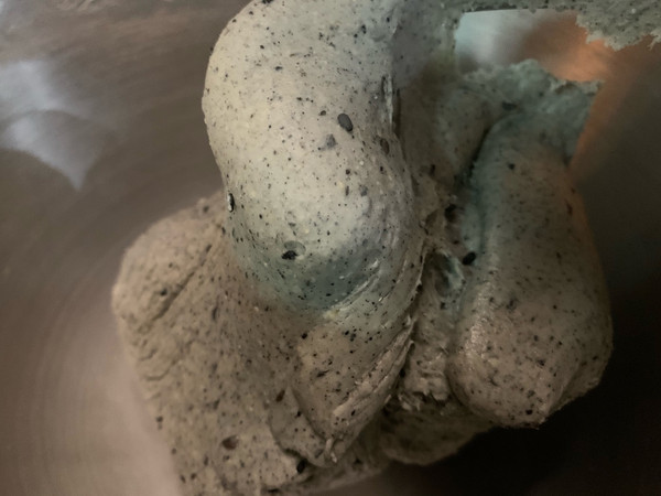 全麦黑芝麻豆沙华夫