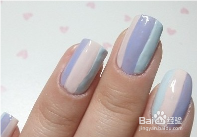 贴花条纹美甲DIY教程