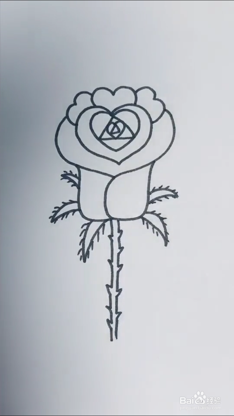 玫瑰花的简笔画如何画