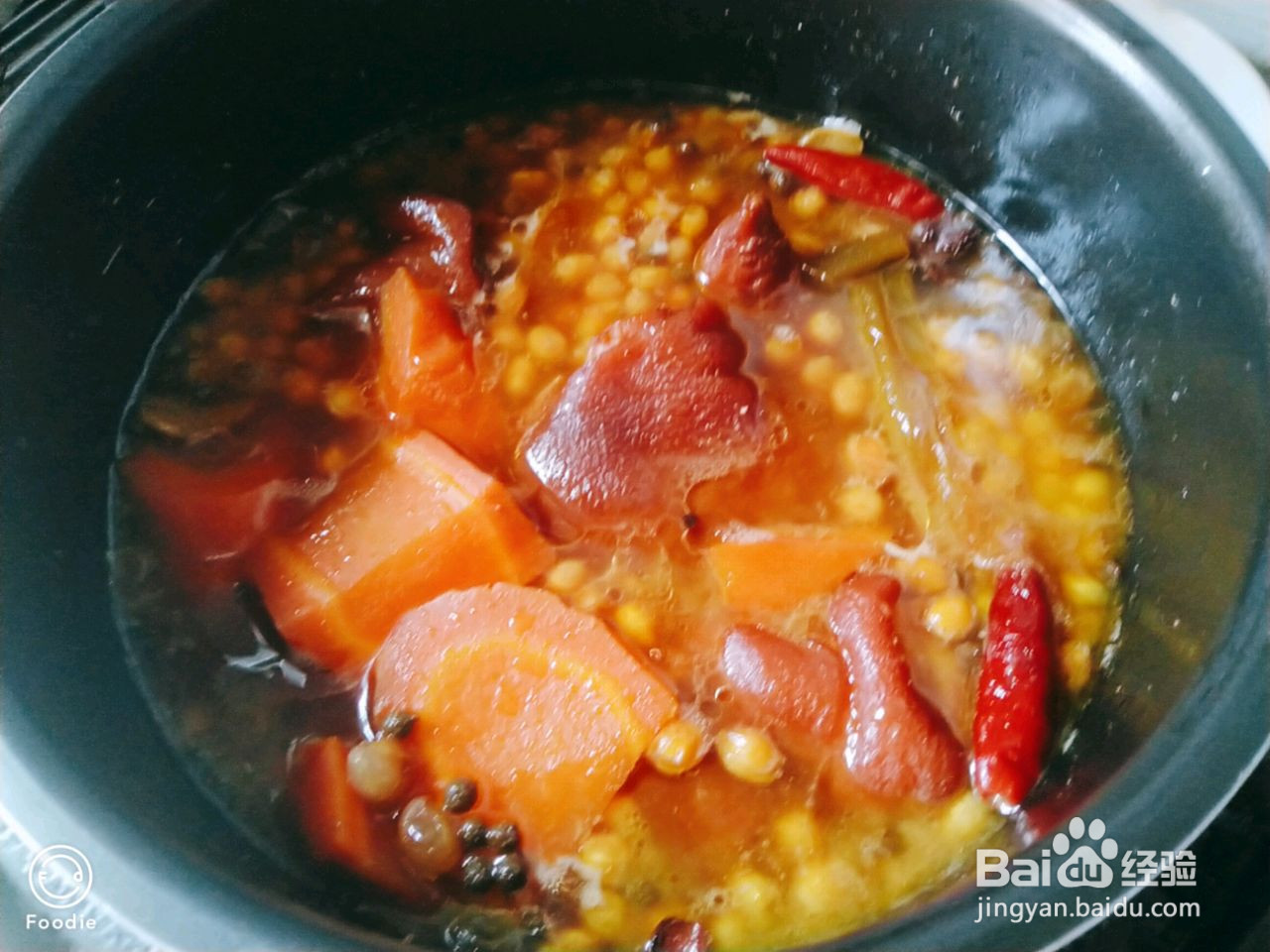 黄豆焖猪蹄的做法