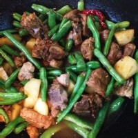 美食做法豆角焖面