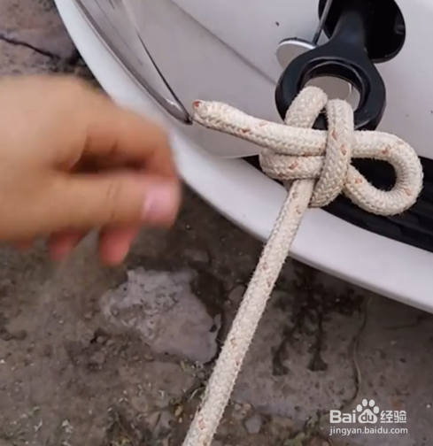 怎样制作拖车压扣结？