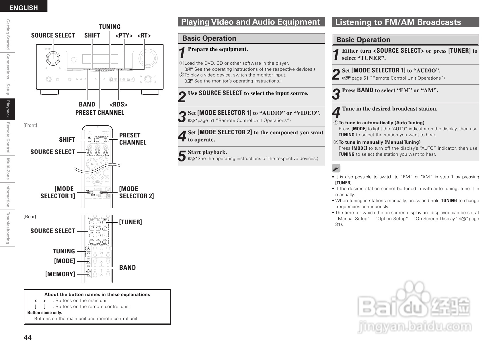 DENON AVR-2308音箱功放用户手册:[3]