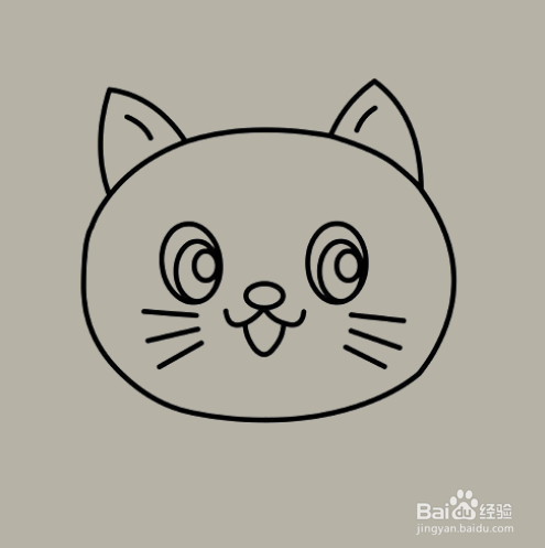 如何画小猫的简笔画