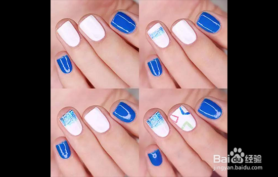 清爽海滩美甲教程