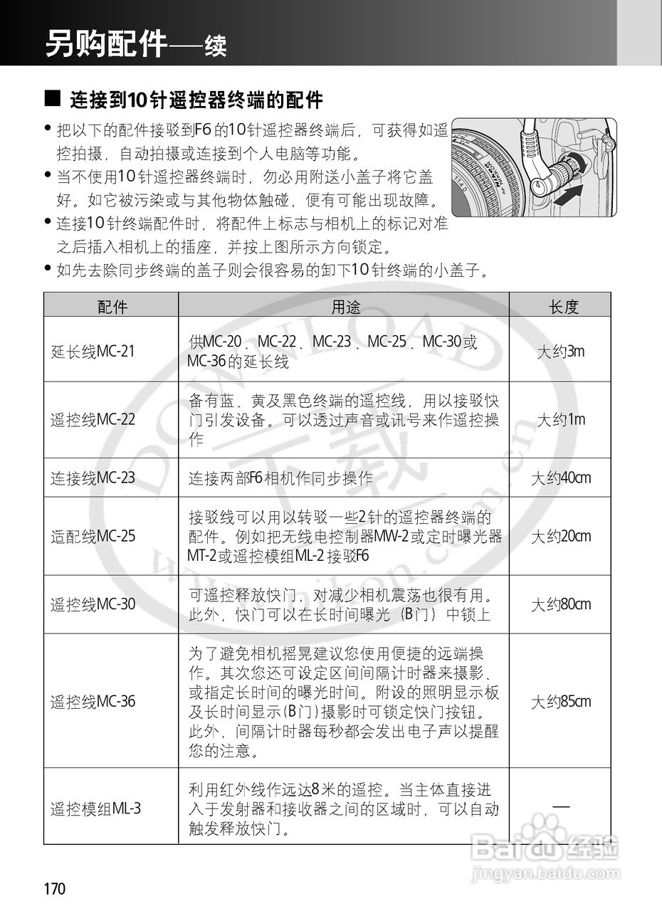 尼康F6数码相机使用说明书:[17]