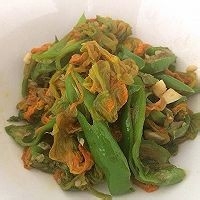 青椒南瓜花怎么做