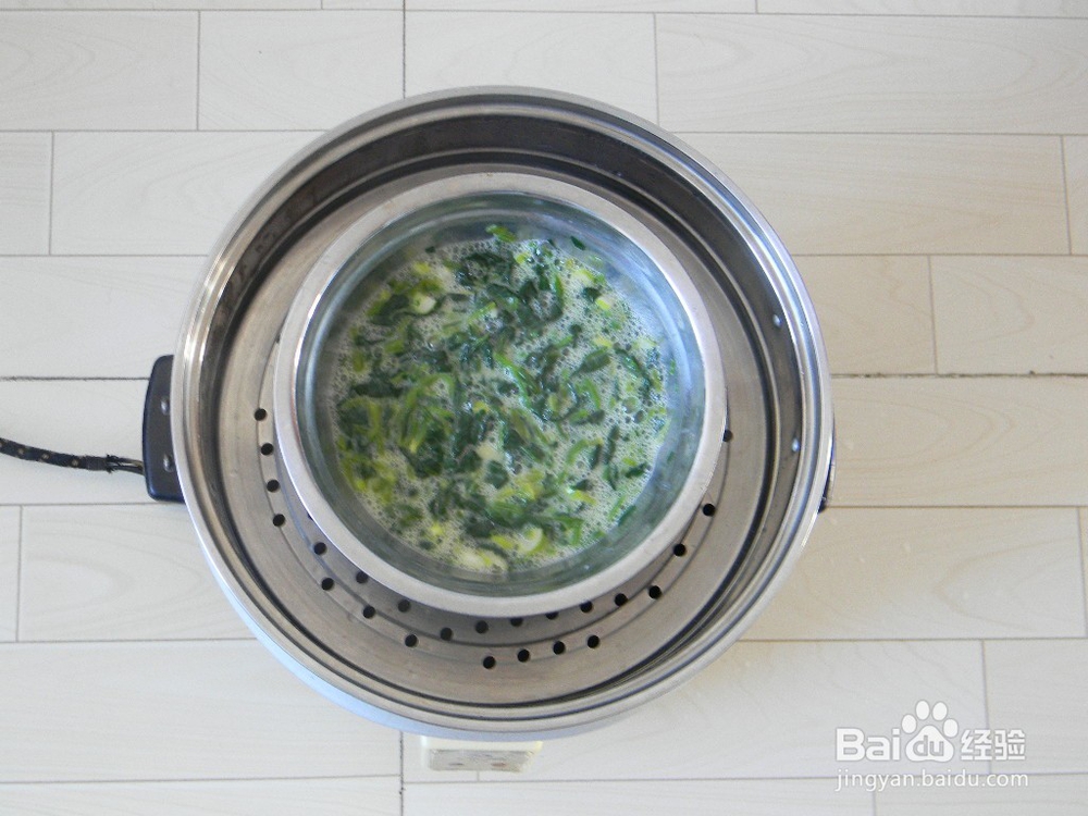 家常美味——浇汁菠菜鸡蛋糕