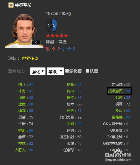 FIFA ONLINE 3球员能力值各数值作用（四）