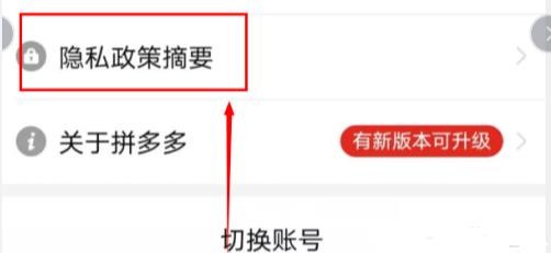 如何查看拼多多的隐私政策摘要？