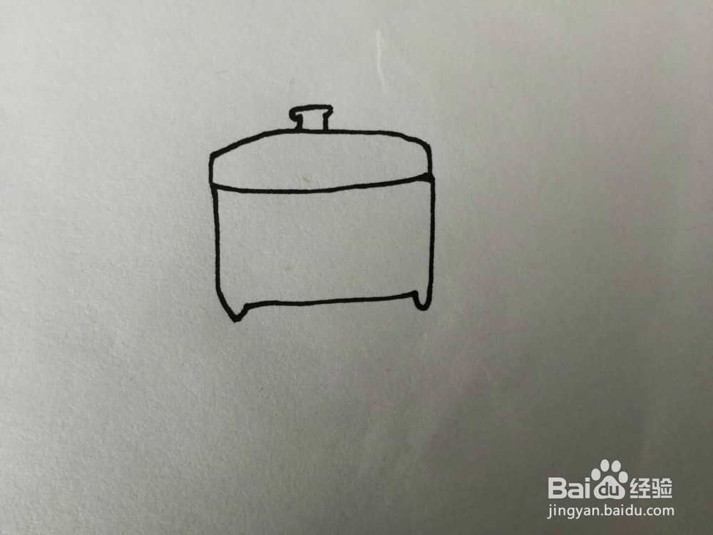简笔画电饭锅