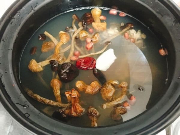 姬松茸茶树菇墨鱼汤