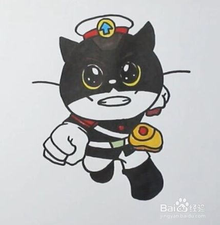 黑猫警长怎么画
