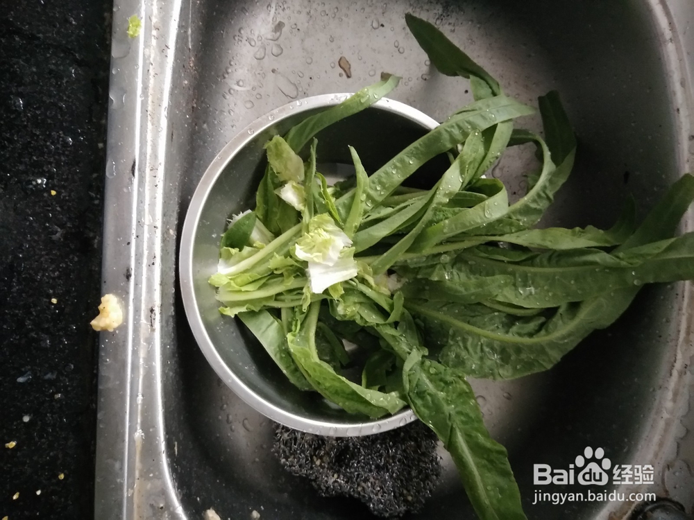 清蒸莴笋片和叶子