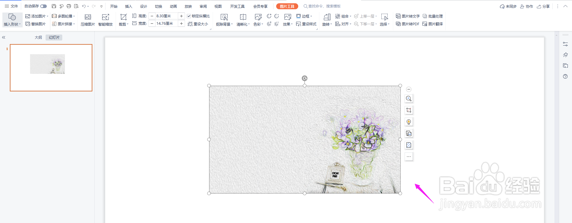 PPT图片怎么添加圆形边框