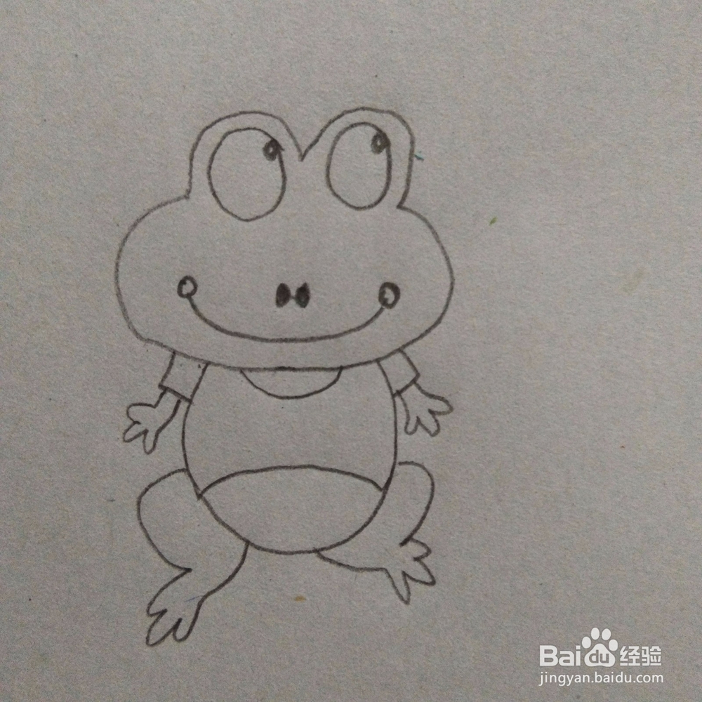 青蛙王子幼儿手工简笔画