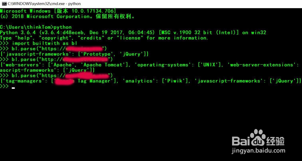 如何用python的builtwith识别网站所用的技术
