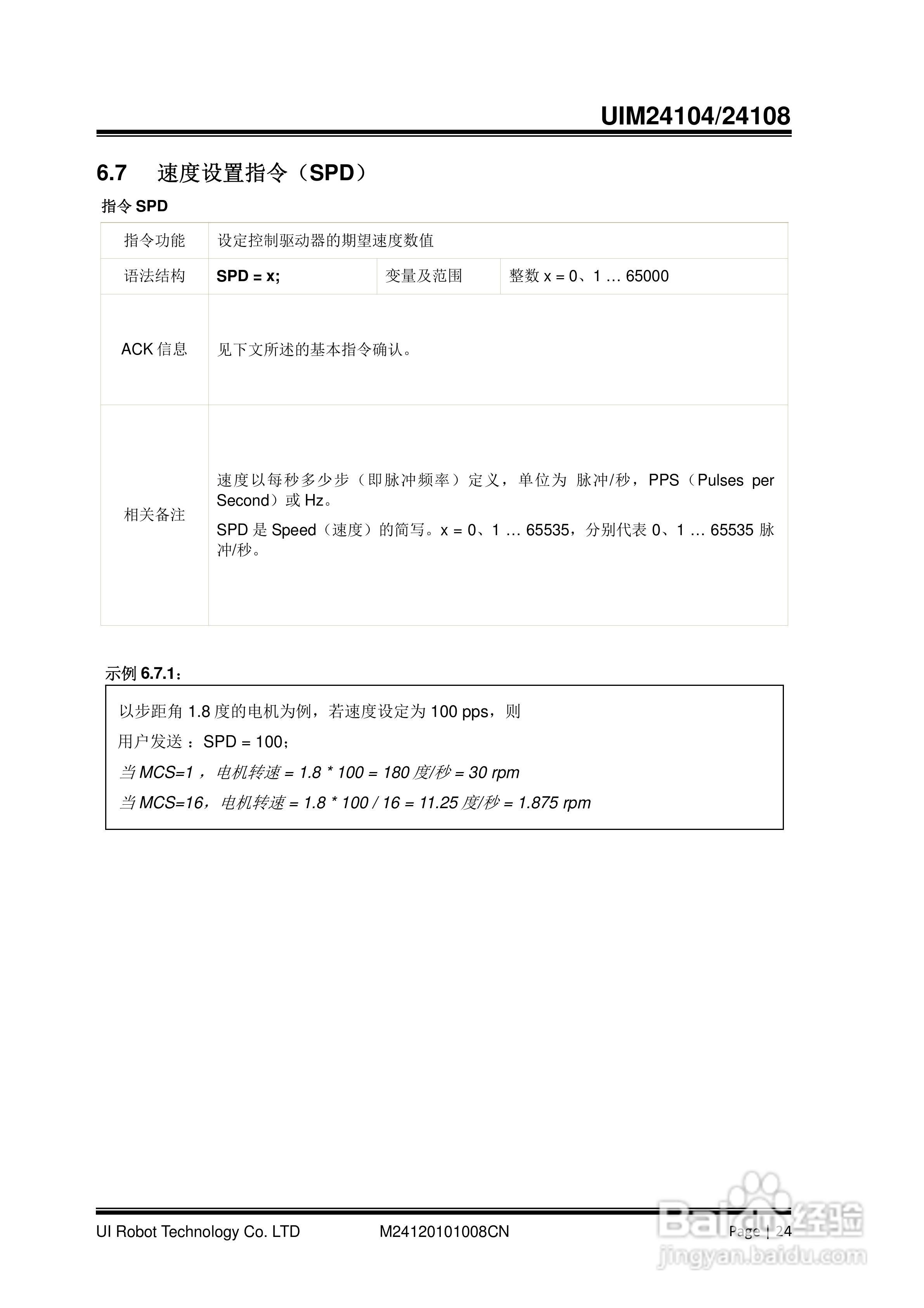 优爱宝UIM24104/24108型串口系列微型智能步进电机驱动:[3]