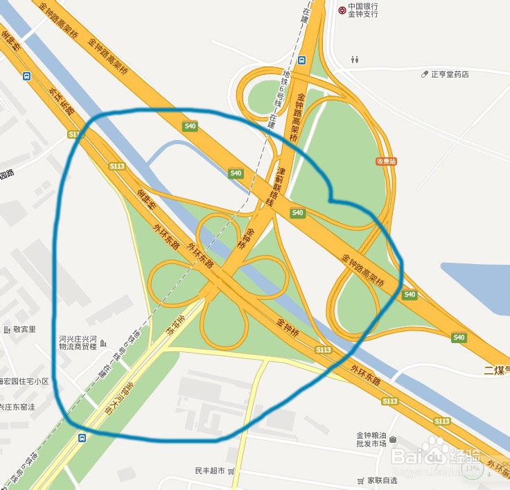 到天津的 金鐘路高架橋 出口出來 出來後是 金鐘河大街