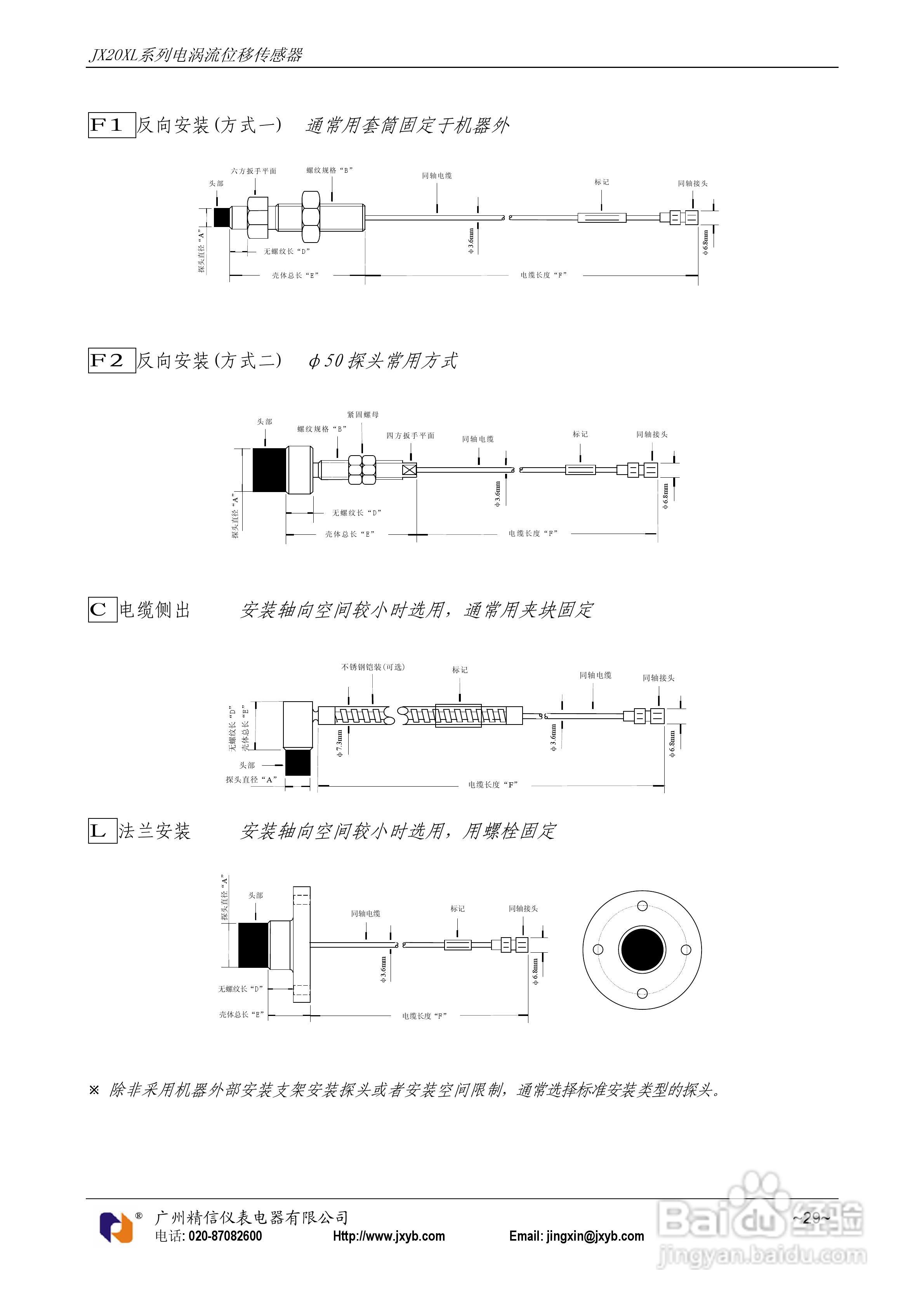 JX20XL电涡流位移传感器使用说明书:[3]