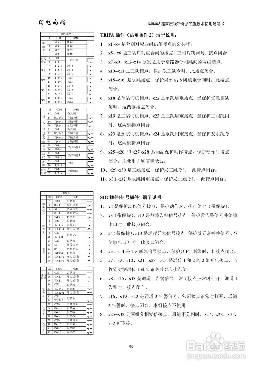国电南瑞NSR302超高压线路保护装置技术使用说明书:[7]