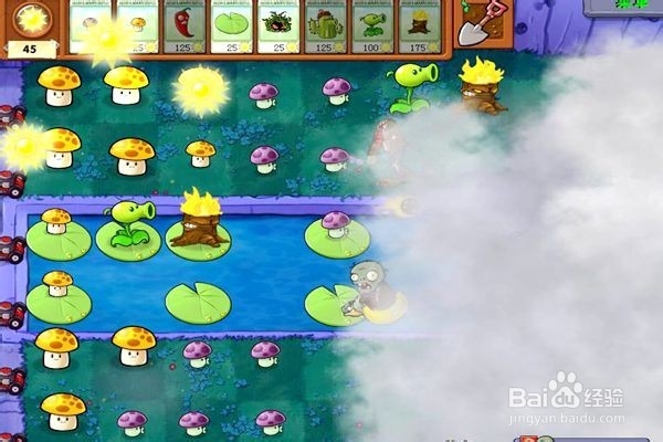 植物大战僵尸通全关的攻略。（4~3关）