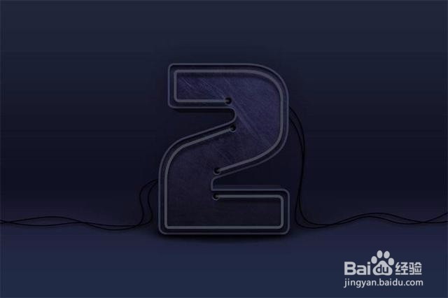 教你Photoshop制作大气的3D荧光灯字体