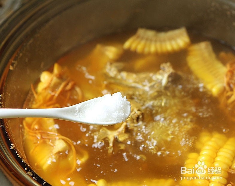 虫草花干贝玉米龙骨汤