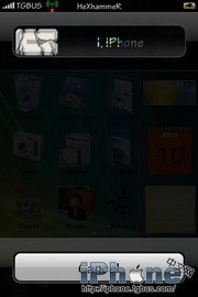 iPhone 4把移动滑块解锁文字变成闪光效果