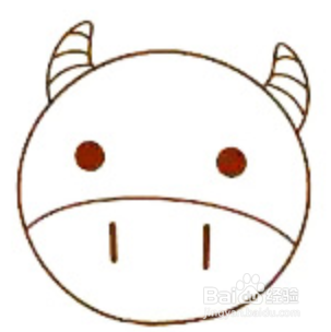 教你画一个小牛气球的简笔画